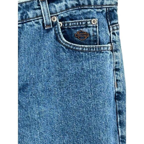Harley Davidson Jeans Women Size 12 Petite Medium Wash Blue Denim - Picture 5 of 16
